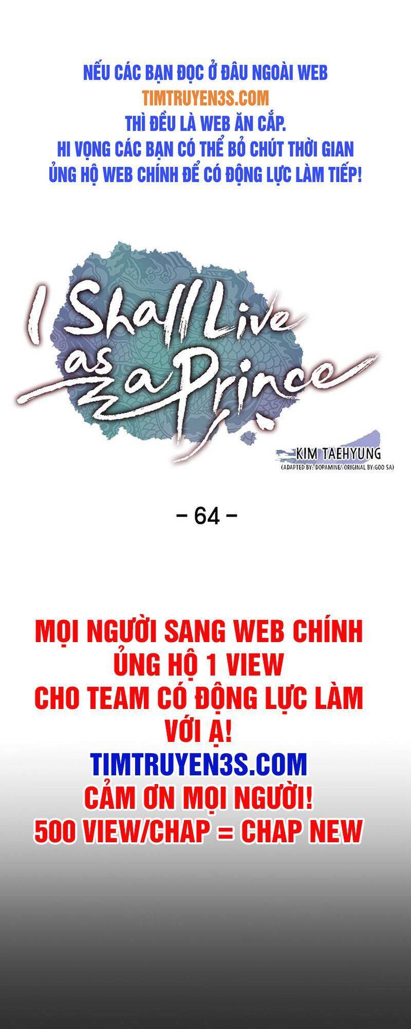 Tôi Sẽ Sống Như Một Hoàng Tử Chapter 64 - 1