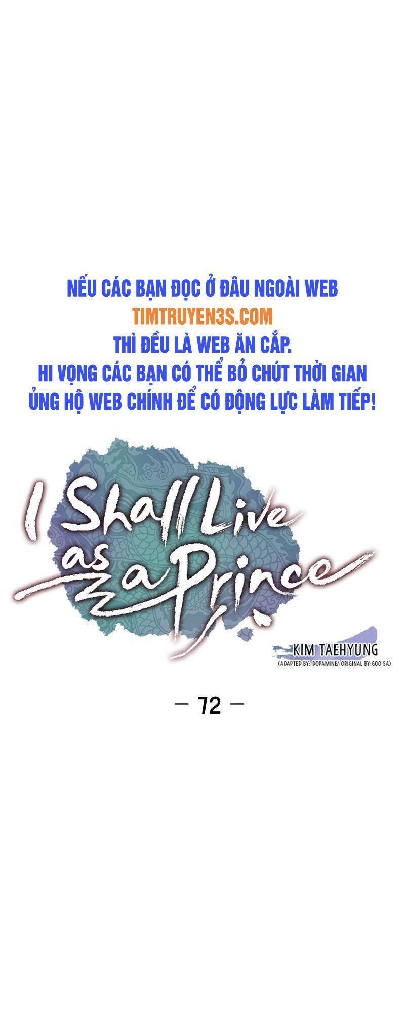Tôi Sẽ Sống Như Một Hoàng Tử Chapter 72 - 1