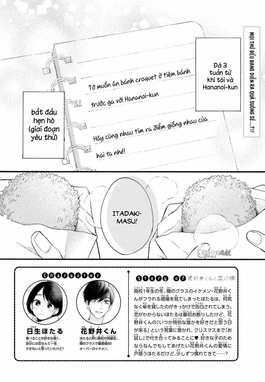 Hananoi-Kun Và Căn Bệnh Tình Yêu Chapter 3 - 4