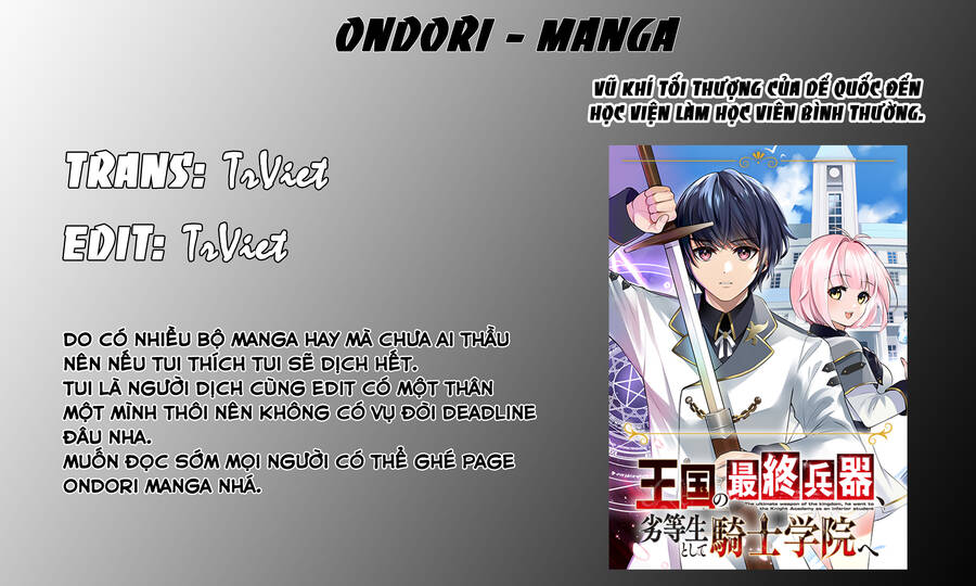 Vũ Khí Tối Thượng Của Đế Quốc Tới Học Viện Làm Học Viên Bình Thường Chapter 1 - 1