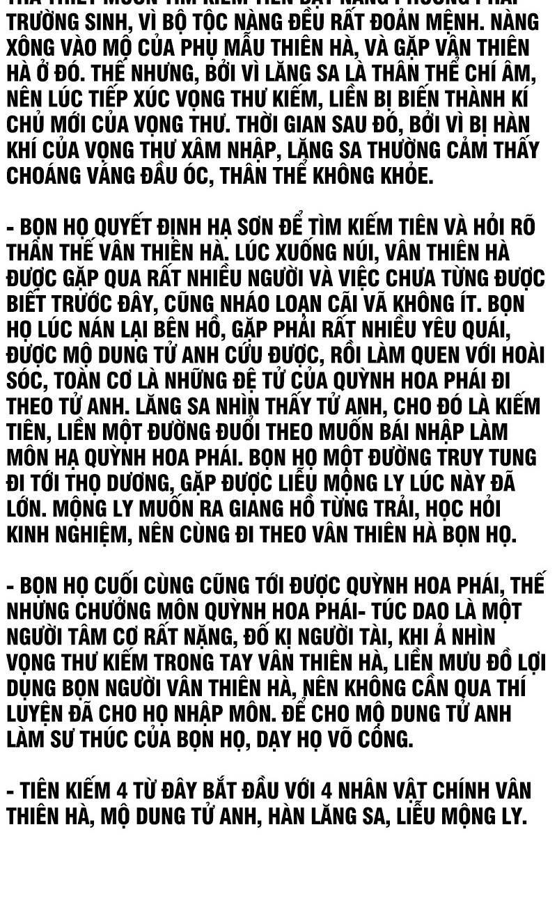 Tiên Kiếm Kỳ Hiệp Truyện Tứ Chapter 1 - 6