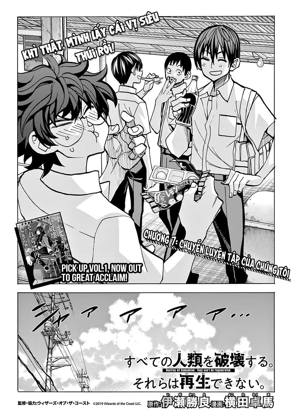 Tiêu Diệt Tất Cả Loài Người. Chúng Không Thể Được Tái Sinh Chapter 7 - 8