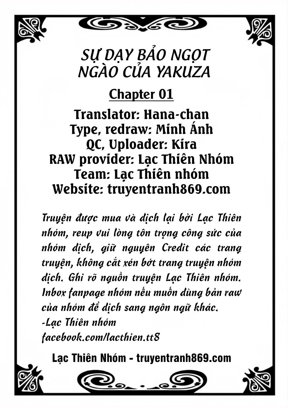 Sự Dạy Bảo Ngọt Ngào Của Yakuza Chapter 1 - 2