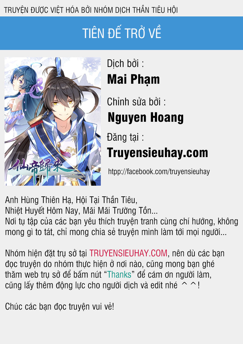 Tiên Đế Trở Về Chapter 24 - 1