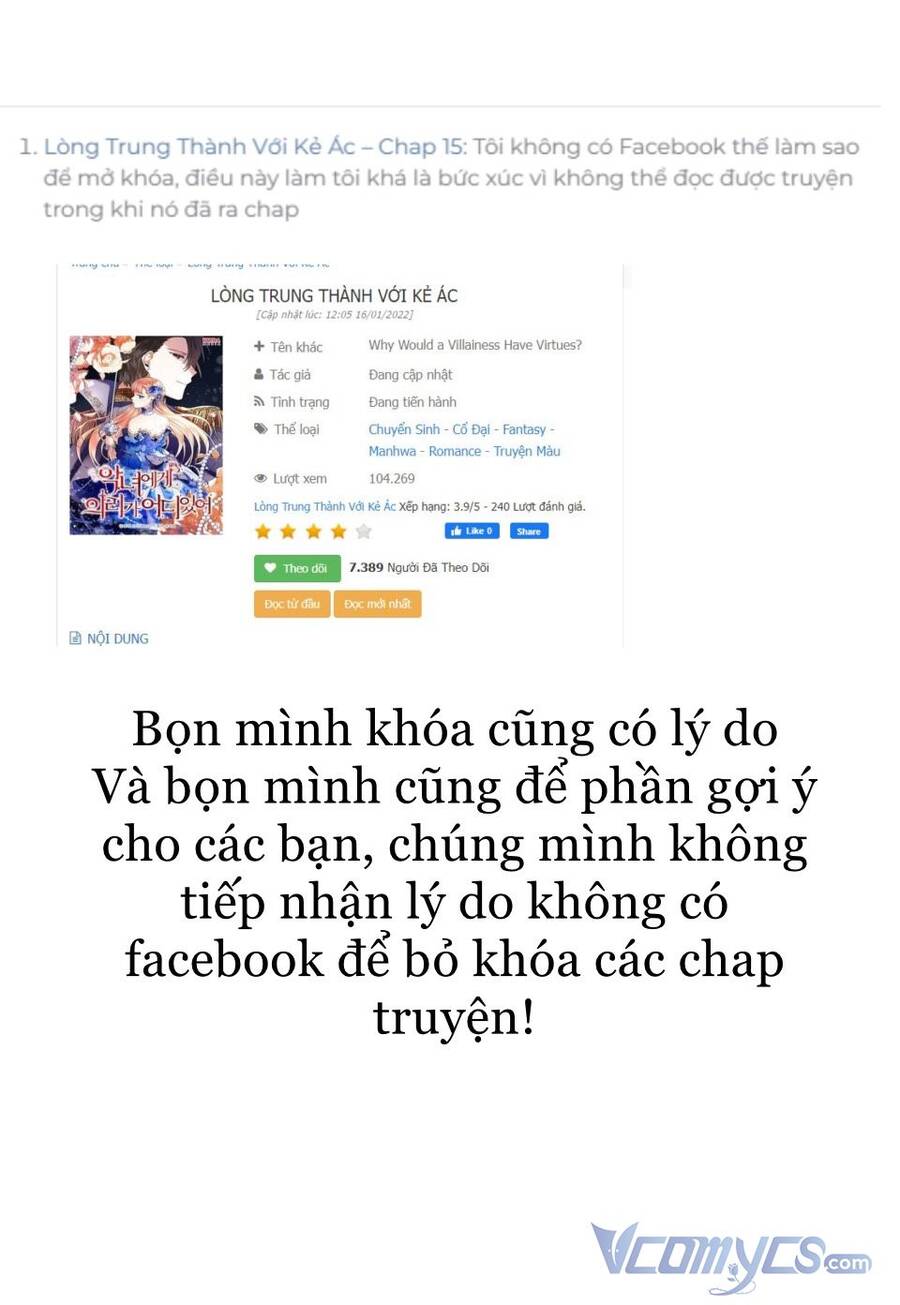 Lòng Trung Thành Với Kẻ Ác Chapter 16 - 1