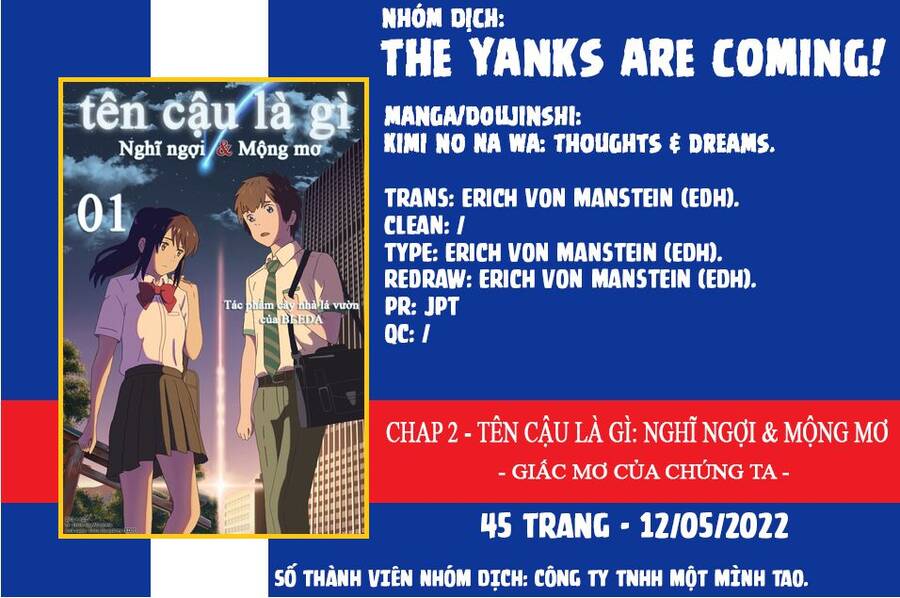 Tên Cậu Là Gì: Nghĩ Ngợi & Mộng Mơ Chapter 2 - 48
