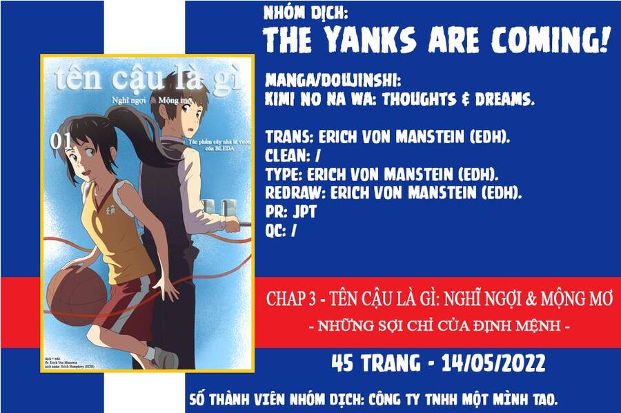 Tên Cậu Là Gì: Nghĩ Ngợi & Mộng Mơ Chapter 3 - 49