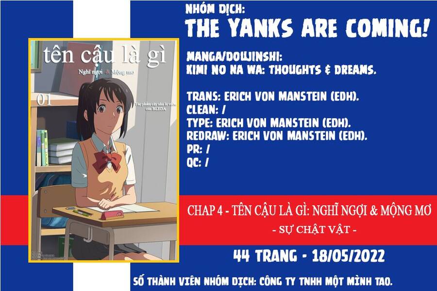 Tên Cậu Là Gì: Nghĩ Ngợi & Mộng Mơ Chapter 4 - 47