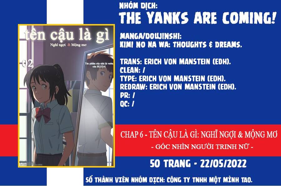 Tên Cậu Là Gì: Nghĩ Ngợi & Mộng Mơ Chapter 6 - 53