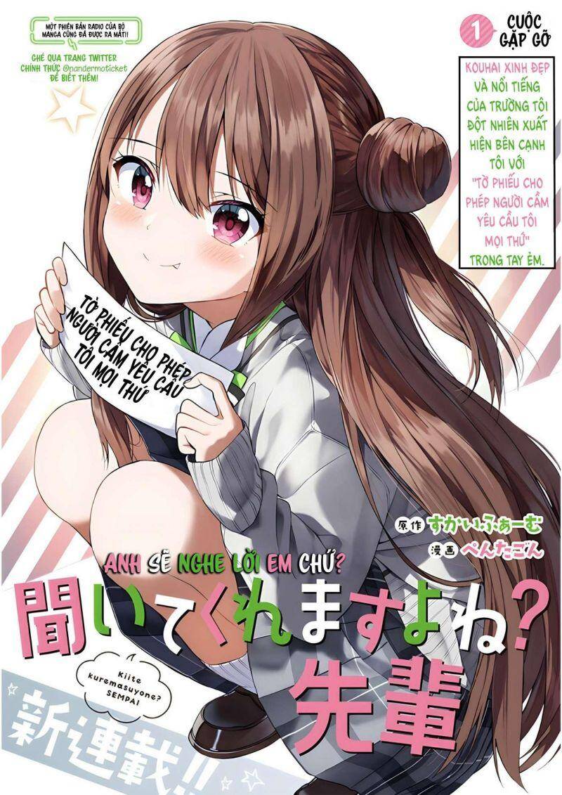 Anh Sẽ Nghe Lời Em Chứ? Senpai Chapter 1 - 2