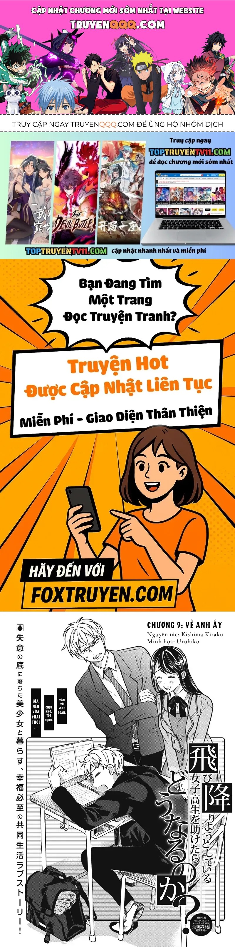 Chuyện Gì Sẽ Xảy Ra Nếu Bạn Cứu Một Nữ Sinh Trung Học Đang Định Nhảy Lầu? Chapter 9 - 1