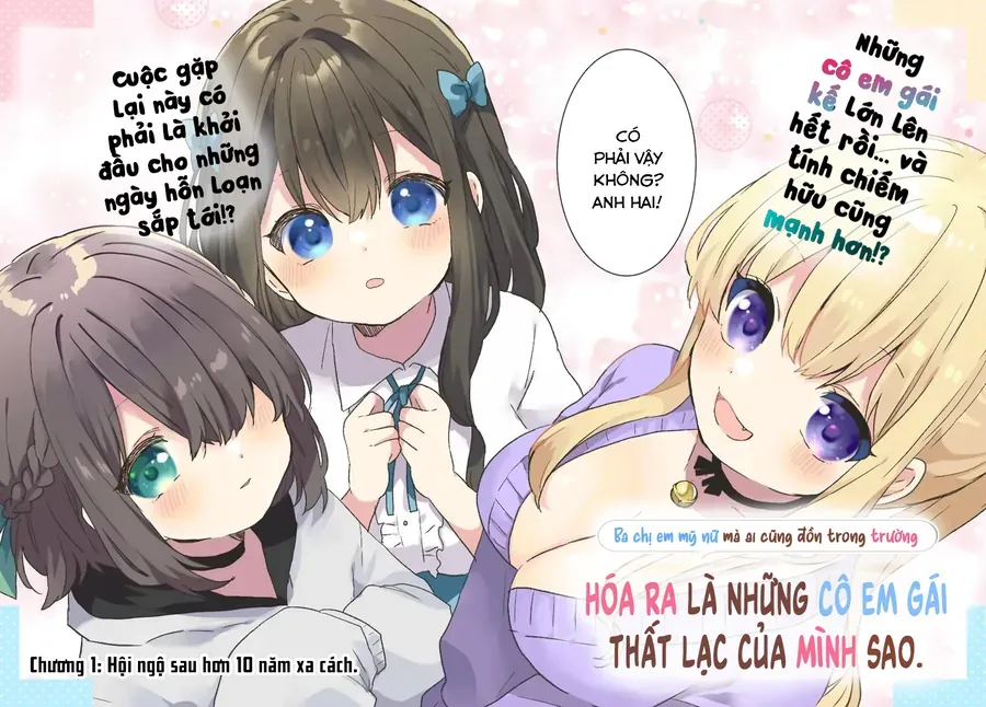 Daigaku Nyuugakuji Kara Uwasa Sareteita Bishoujo San Shimai, Ikiwakareteita Gimai Datta. Chapter 1 - 2