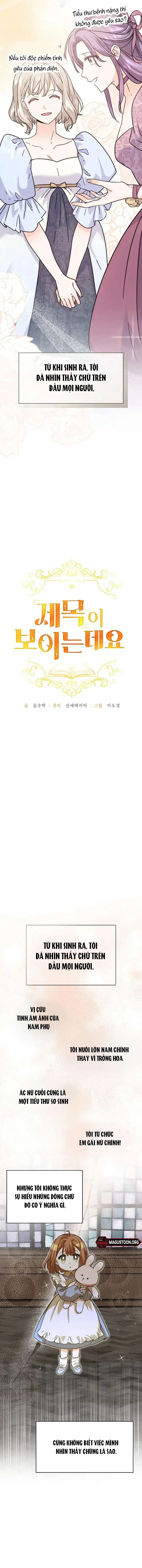 Tôi Có Thể Nhìn Thấy Tiêu Đề Chapter 1 - 10