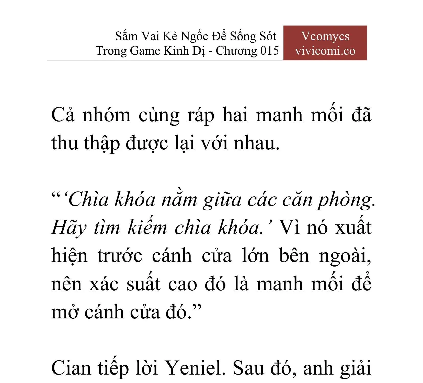 [Novel] Sắm Vai Kẻ Ngốc Để Sống Sót Trong Game Kinh Dị Chapter 15 - 46