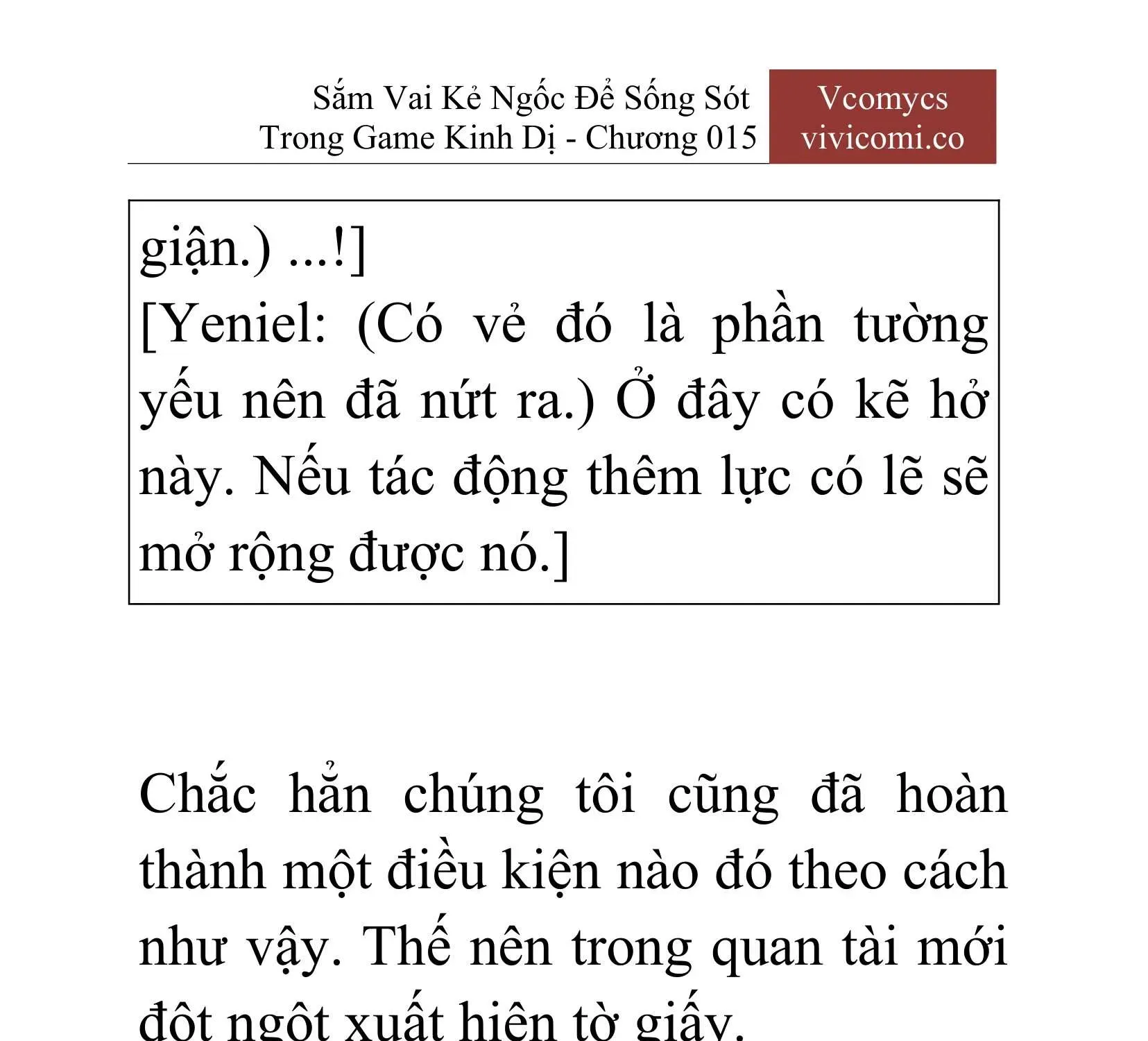 [Novel] Sắm Vai Kẻ Ngốc Để Sống Sót Trong Game Kinh Dị Chapter 15 - 54