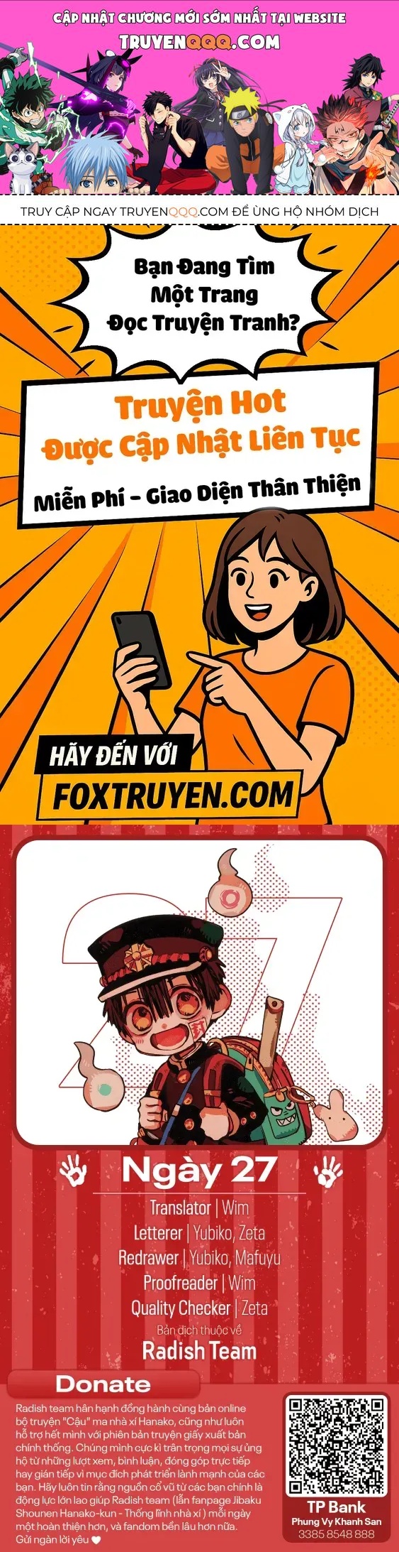 Hanako-Kun Sau Giờ Học Chapter 27 - 1