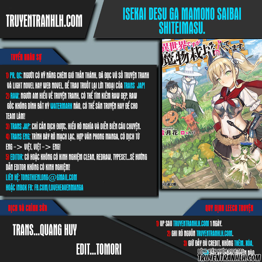 Isekai Desu Ga Mamono Saibai Shiteimasu Chapter 4 - 1