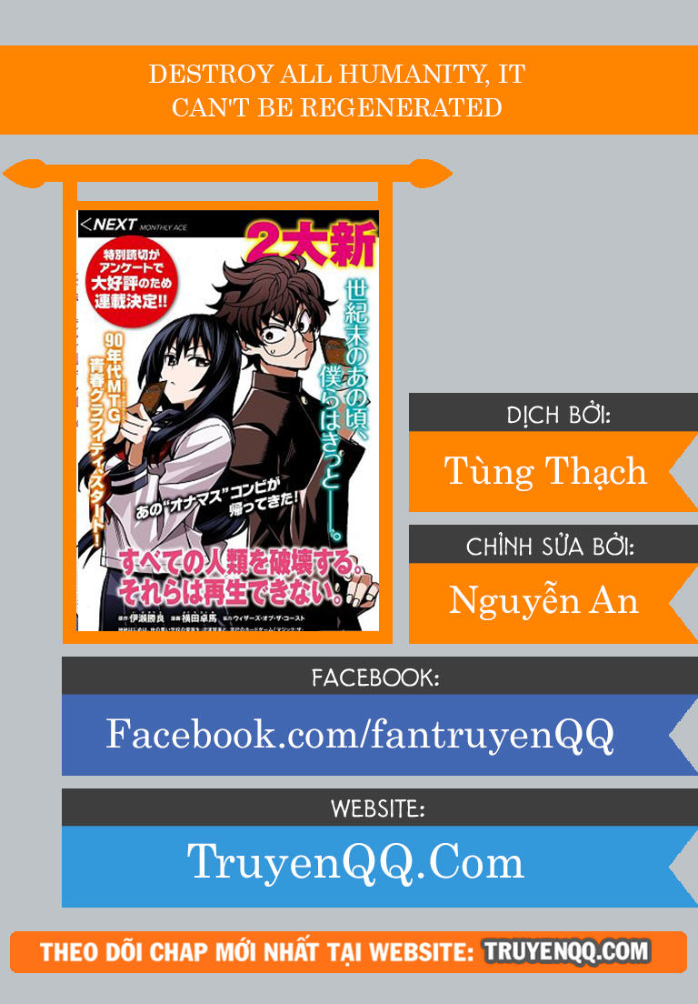 Tiêu Diệt Tất Cả Loài Người. Chúng Không Thể Được Tái Sinh Chapter 3 - 36