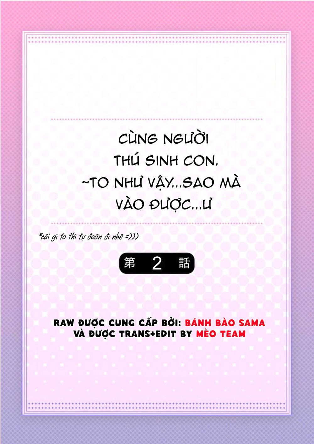 Kemonohito Kareshi To Ko-Tsukuri Seikatsu Chapter 2 - 4