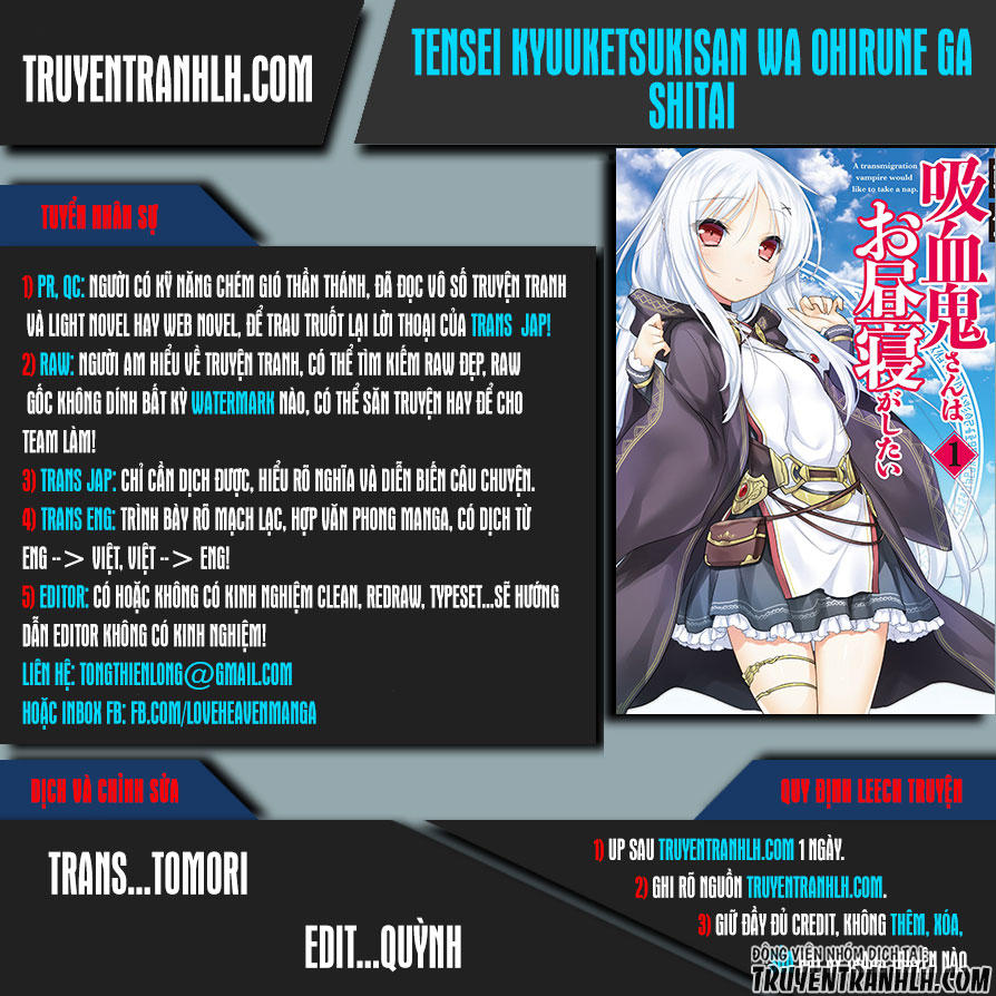 Tensei Kyuuketsukisan Wa Ohirune Ga Shitai Chapter 2 - 1