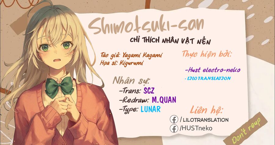 Shimotsuki-San Chỉ Thích Nhân Vật Nền Chapter 17.1 - 4