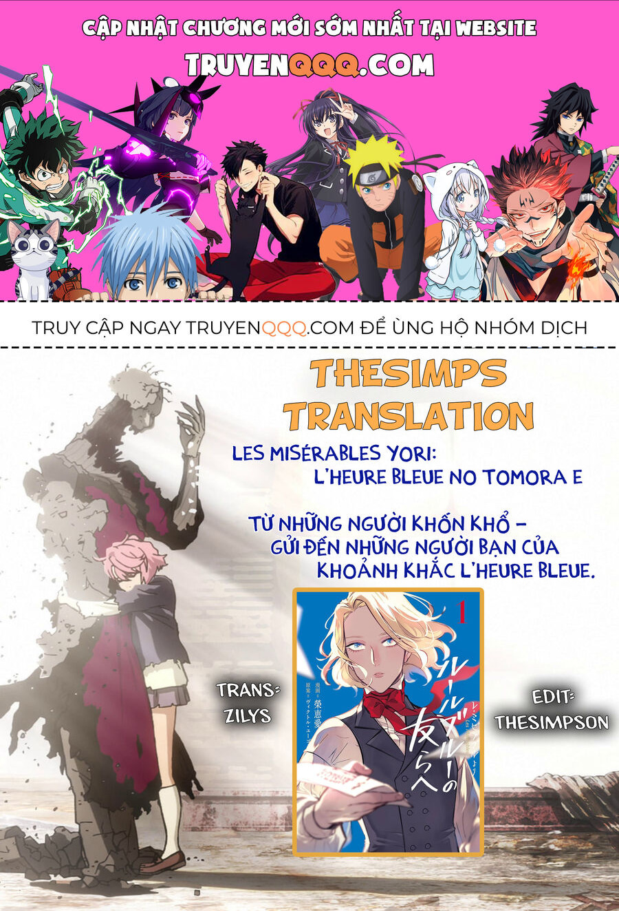 Từ Les Miserable - Gửi Đến Những Người Bạn Của Khoảnh Khắc L'heure Bleue. Chapter 1 - 1