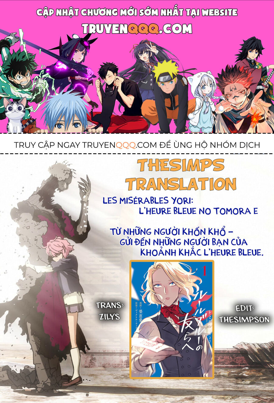 Từ Les Miserable - Gửi Đến Những Người Bạn Của Khoảnh Khắc L'heure Bleue. Chapter 4 - 1