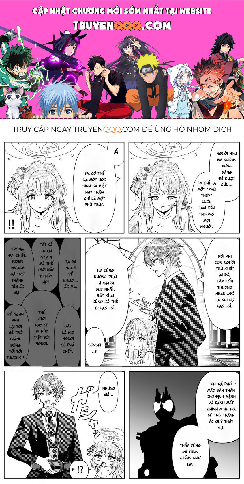 Blue Archive X Kamen Rider Decade - Câu Chuyện Về Thầy Giáo Schale Kadoya Tsukasa Chapter 1 - 1