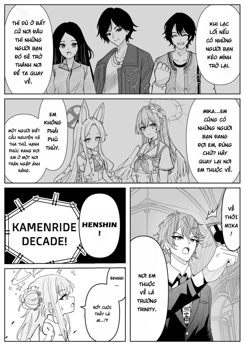 Blue Archive X Kamen Rider Decade - Câu Chuyện Về Thầy Giáo Schale Kadoya Tsukasa Chapter 1 - 2