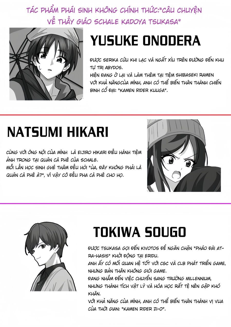 Blue Archive X Kamen Rider Decade - Câu Chuyện Về Thầy Giáo Schale Kadoya Tsukasa Chapter 29.1 - 2