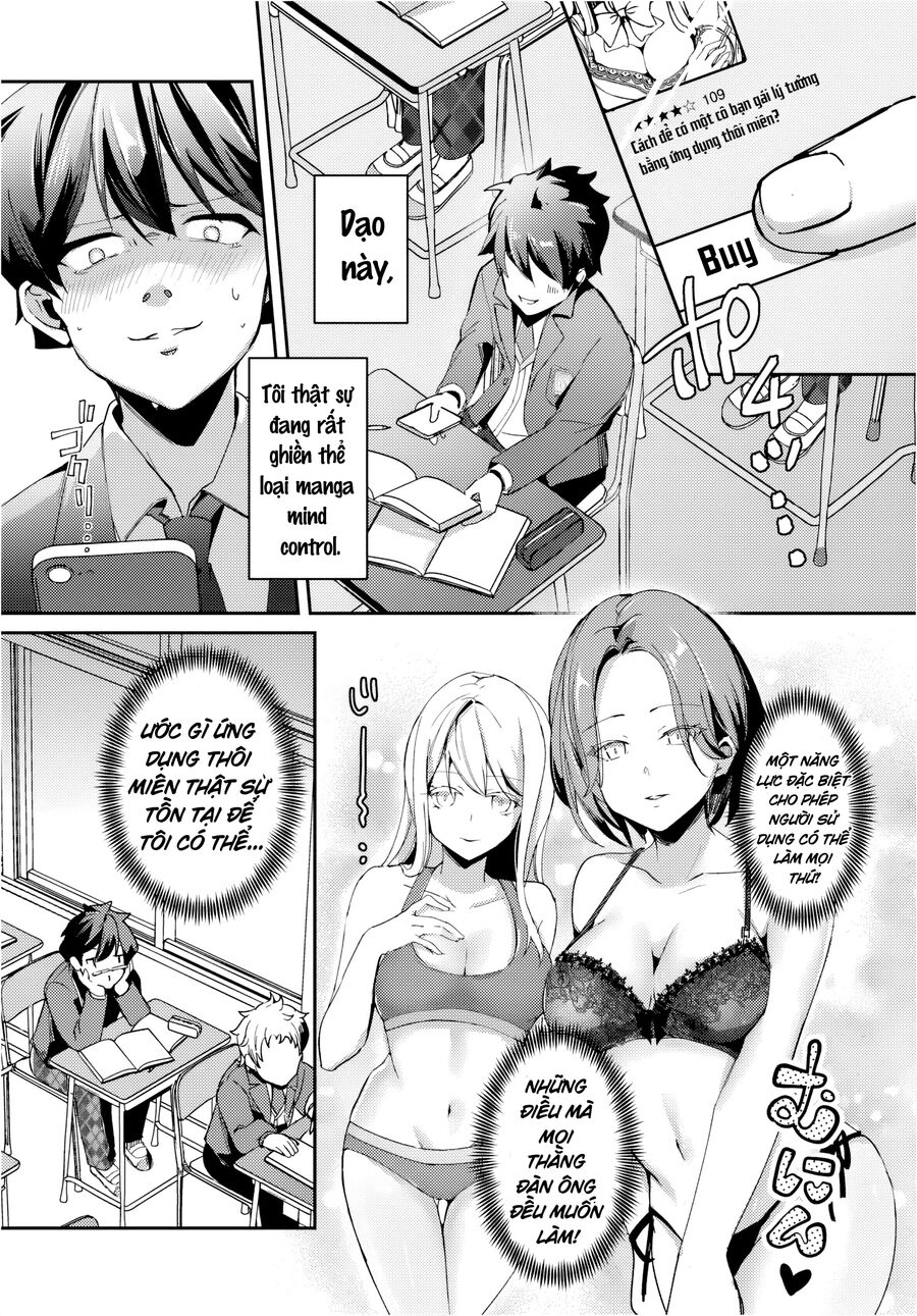 Tôi Muốn Sống Một Cuộc Sống Harem Trong Mơ Bằng Ứng Dụng Thôi Miên Mà Tôi Đã Có Được Chapter 1 - 4