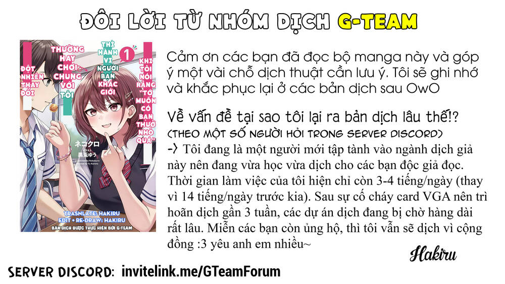 Khi Tôi Nói Rằng, Tôi Muốn Có Người Bạn Thuở Nhỏ Quá Thì Hành Vi Người Bạn Khác Giới Thường Hay Chơi Chung Với Tôi Đột Nhiên Thay Đổi Chapter 6 - 20