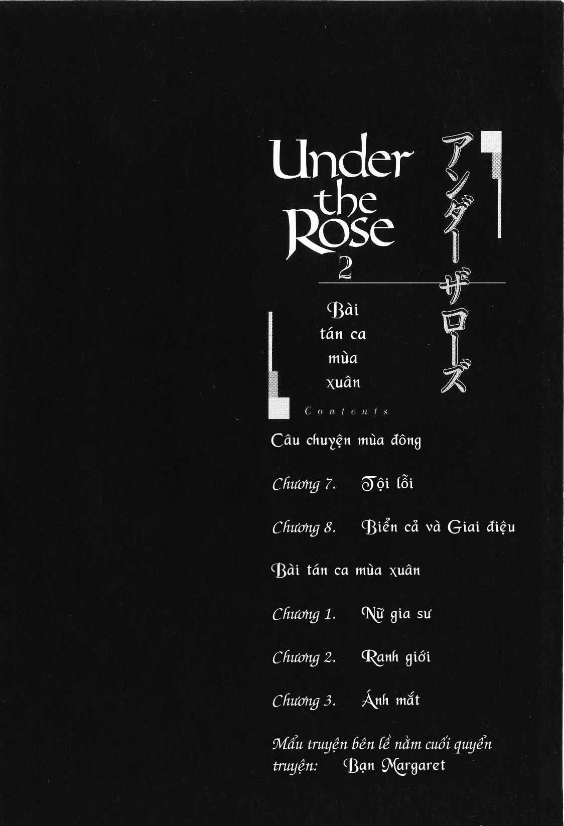 Under The Rose - Phần Truyện Mùa Xuân Chapter 1 - 3