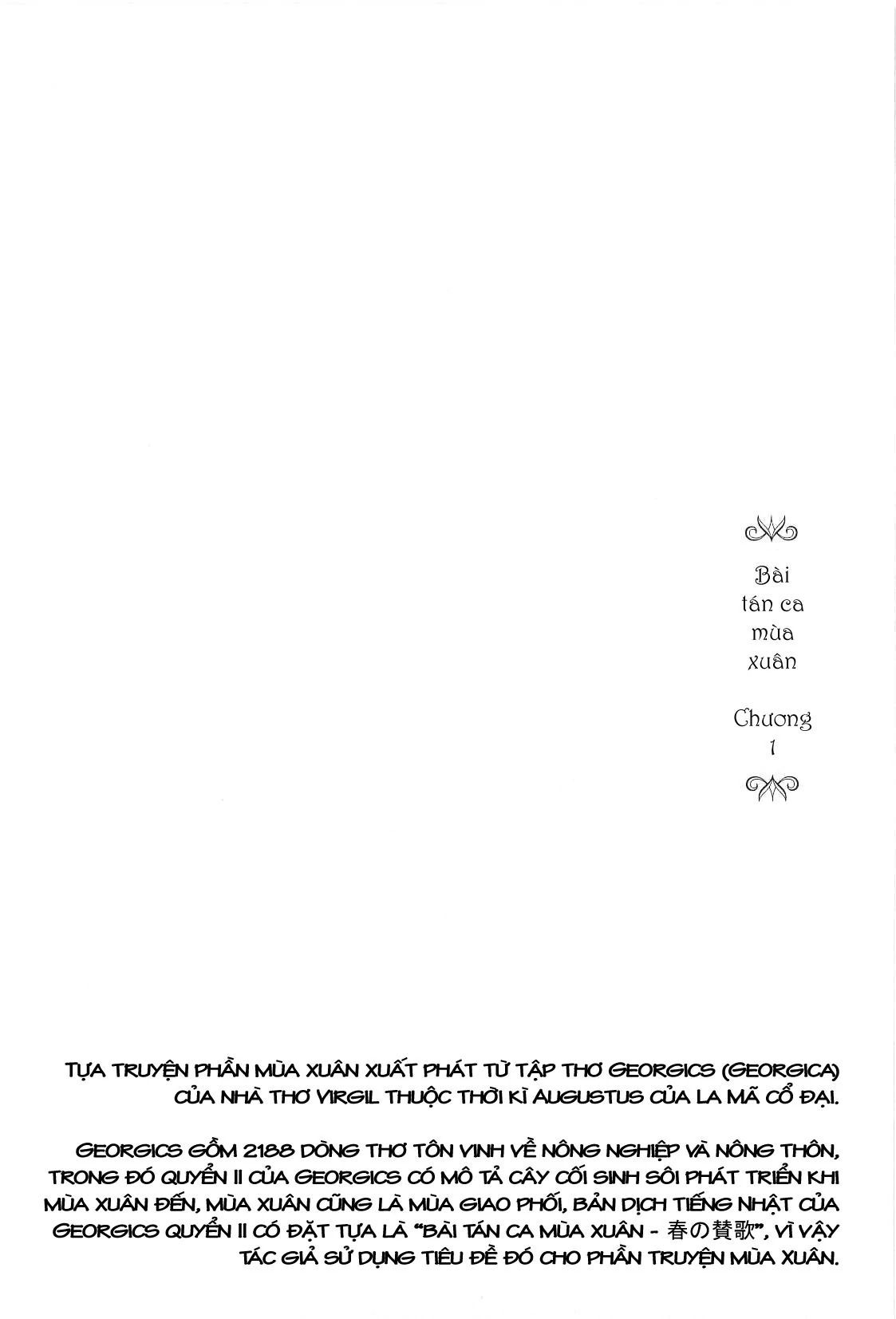 Under The Rose - Phần Truyện Mùa Xuân Chapter 1 - 4