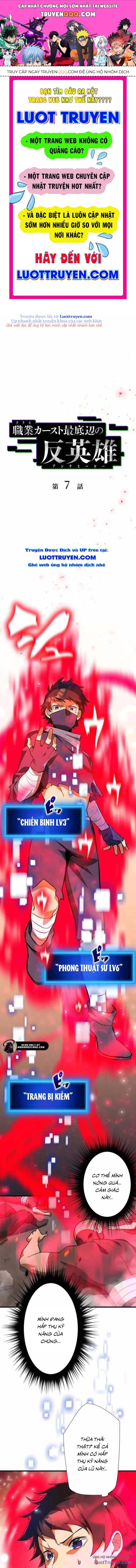 Phản Anh Hùng: Kẻ Dưới Đáy Hệ Thống Chức Nghiệp Chapter 7 - 1