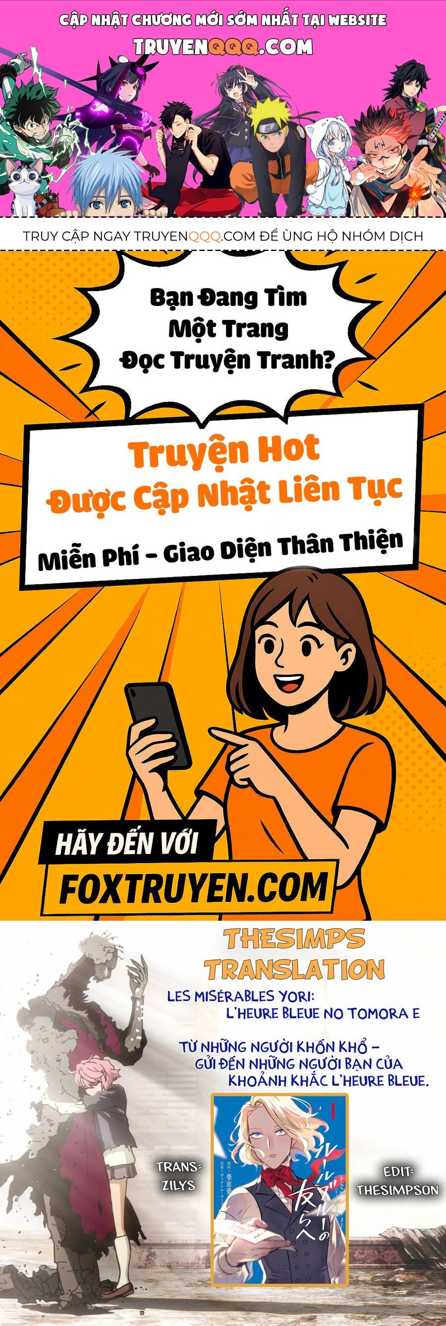 Từ Những Người Khốn Khổ - Gửi Đến Những Người Bạn Của Khoảnh Khắc L'heure Bleue. Chapter 2 - 1