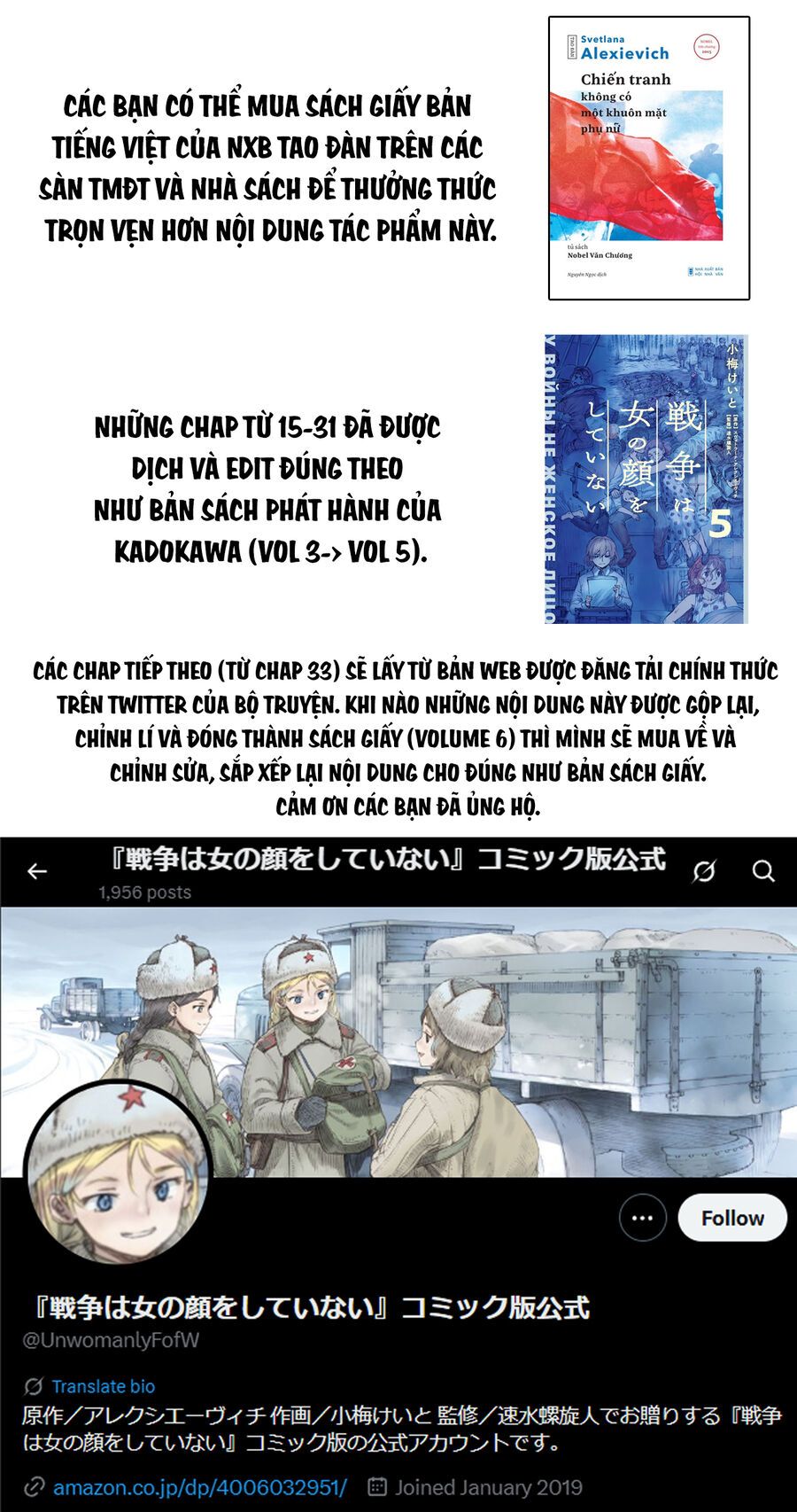 Chiến Tranh Không Có Một Khuôn Mặt Phụ Nữ Chapter 34.2 - 2