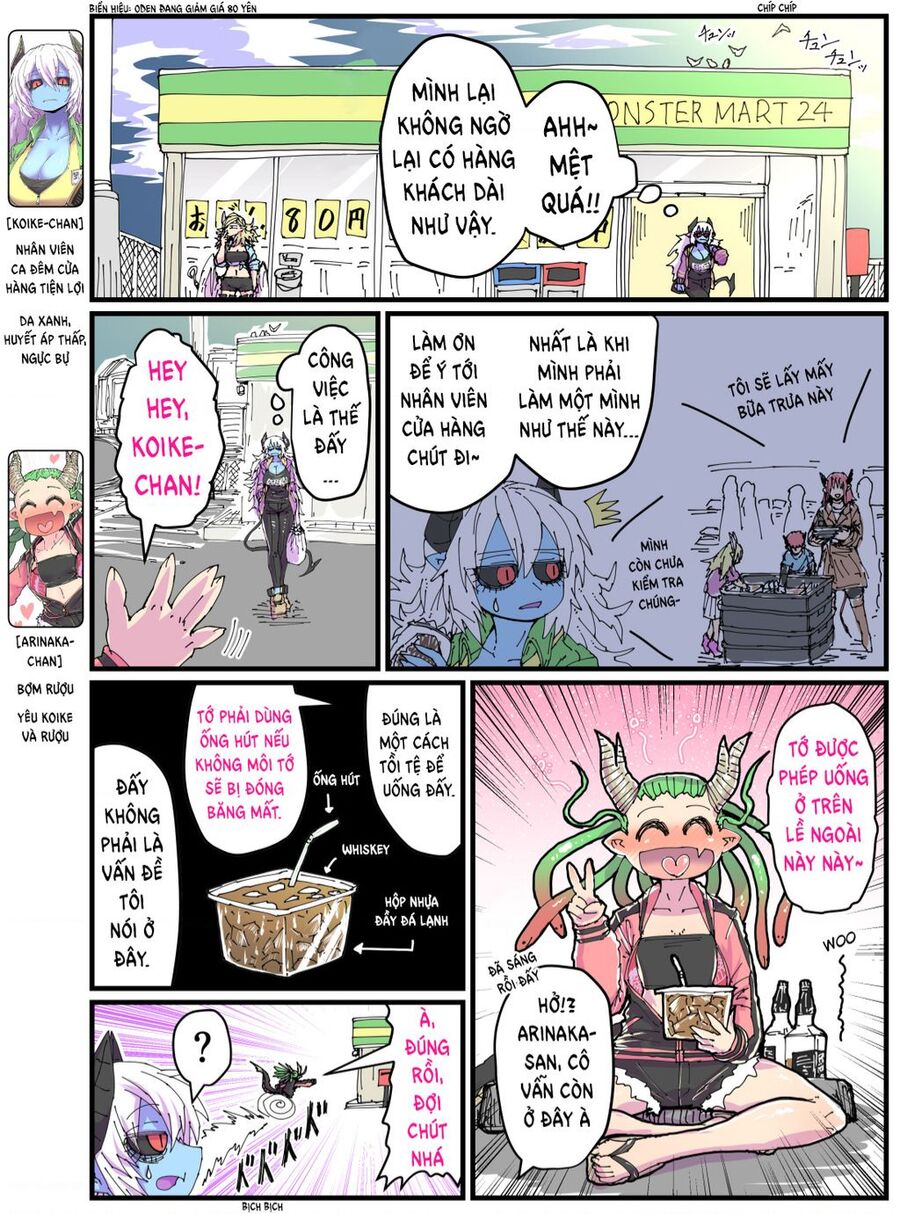 Cô Nàng Nhân Viên Da Xanh Ở Cửa Hàng Tiện Lợi Và Bạn Của Cô Ấy Chapter 4 - 1